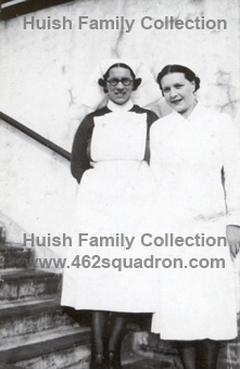 Irene Huish & friend Bronwen at Sully Hospital, South Glamorgan, Wales 1938
